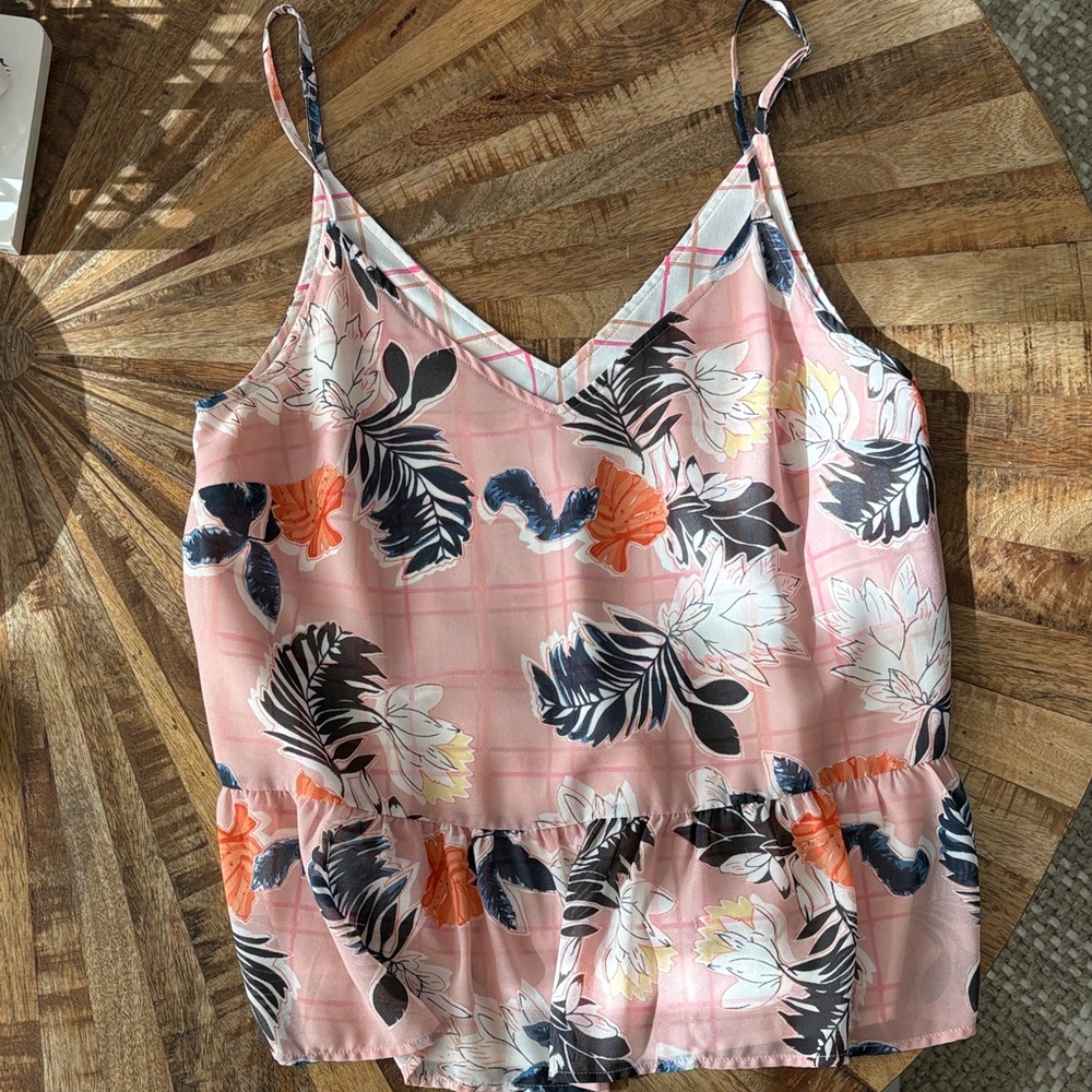 a new day Pink Floral Cami Top